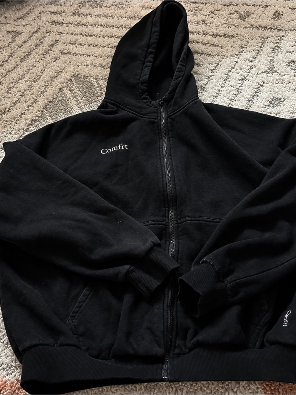 🖤 COMFRT 🖤 Zip Up Heavyweight Hug Stress Hoodie Sweater Unisex - Part of Set - Picture 5 of 10